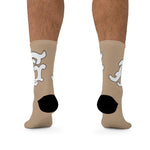 Alota Note$ Garmentry Monogram DTG Socks-Tan