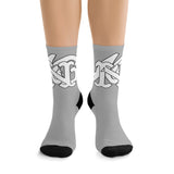 Alota Note$ Garmentry Monogram DTG Socks-Silver