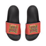 Gotham City Legends Men's PU Slide Sandals-Tomato/Pine/Goldenrod Lime/Black