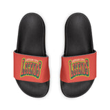 Gotham City Legends Men's PU Slide Sandals-Tomato/Pine/Goldenrod Lime/Black