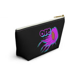 On Fleek Cosmetics Accessory Pouch w T-bottom - Black/Purple