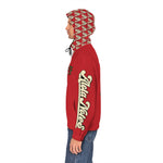 Alota Notes Garmentry 'ANG Monogram & Wordmark' Men's Full-Zip Hoodie (AOP) - DGMGR Red