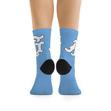 Alota Note$ Garmentry Monogram DTG Socks-Sky Blue