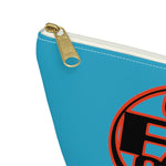 On Fleek Cosmetics Accessory Pouch w T-bottom - Teal/Orange