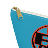 On Fleek Cosmetics Accessory Pouch w T-bottom - Teal/Orange