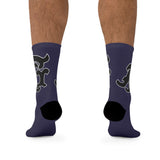 Alota Note$ Garmentry Monogram(Blk) DTG Socks-Ultraviolet