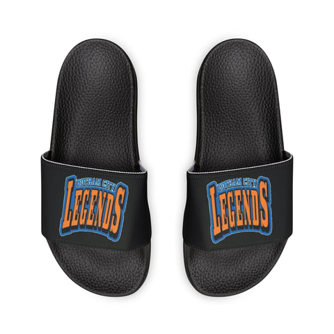 Gotham City Legends Men's PU Slide Sandals-Black/Orange/Royal