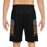 Gotham City Legends Basketball Shorts (AOP)-Black/Royal/Orange