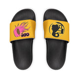 On Fleek Cosmetics Women's PU Slide Sandals-yellow/yellow