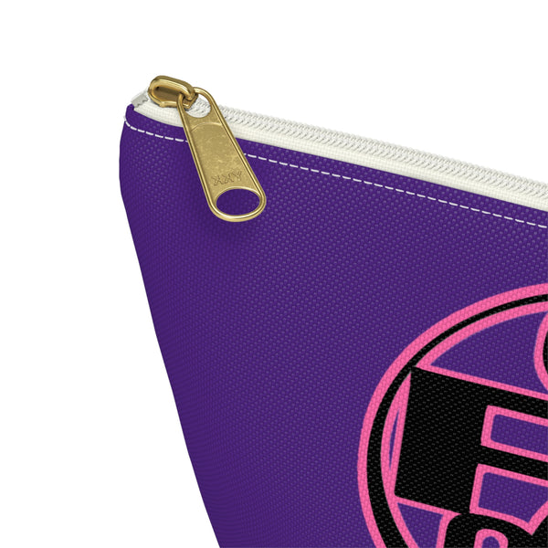 On Fleek Cosmetics Accessory Pouch w T-bottom - Purple/Pink