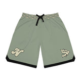 Alota Note$ Garmentry Basketball Rib Shorts (AOP) - DGMGR mint