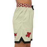 Alota Note$ Garmentry Basketball Rib Shorts (AOP) - DGMGR Tan