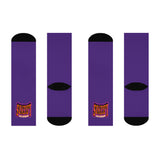 Gotham City Legends Cushioned Crew Socks - Purple/Orange/Purple