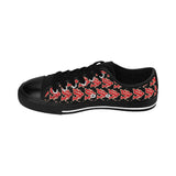 Alota Note$ Garmentry ‘>$’ Icon Pattern Women's Low Top Sneakers - DGMGR Black