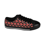 Alota Note$ Garmentry ‘>$’ Icon Pattern Women's Low Top Sneakers - DGMGR Black