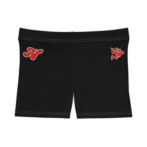 Alota Note$ Garmentry Women's Boy Shorts (AOP) - DGMGR Black