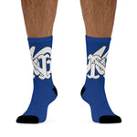 Alota Note$ Garmentry Monogram DTG Socks-Royal Blue