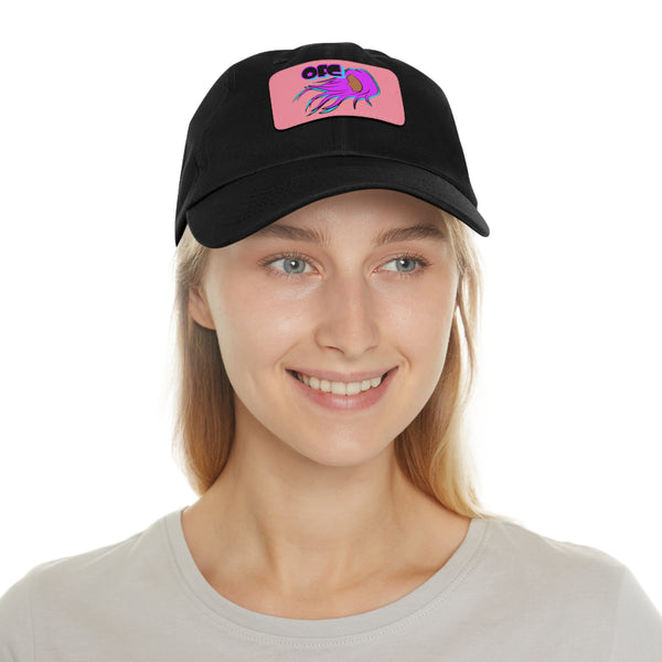 On Fleek Clothing 'WindyHair' Logo Dad Hat with Leather Patch