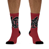 Alota Note$ Garmentry Monogram(Blk) DTG Socks-Chilli