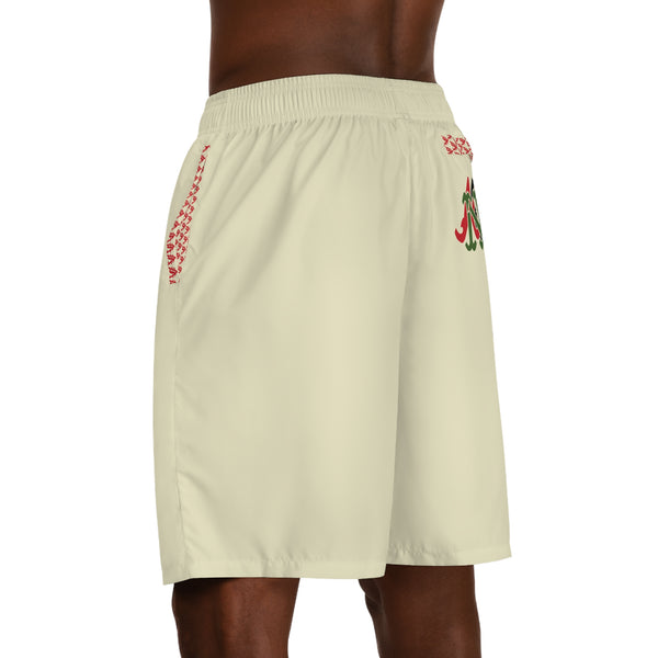 Alota Note$ Garmentry Men's Jogger Shorts (AOP) - DGMGR Oatmeal