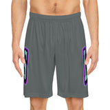 Gotham City Legends Basketball Shorts (AOP)-Charcoal/Teal/Purple