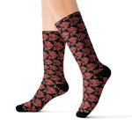 Alota Note$ Garmentry Dollar Sign Icon Pattern Sublimation Socks - Dont Get Mad Get Rich Colorway1