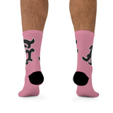 Alota Note$ Garmentry Monogram(Blk) DTG Socks-Candyfloss