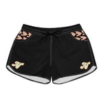 Alota Note$ Garmentry Women's Casual Boy Shorts - (AOP) - DGMGR Black