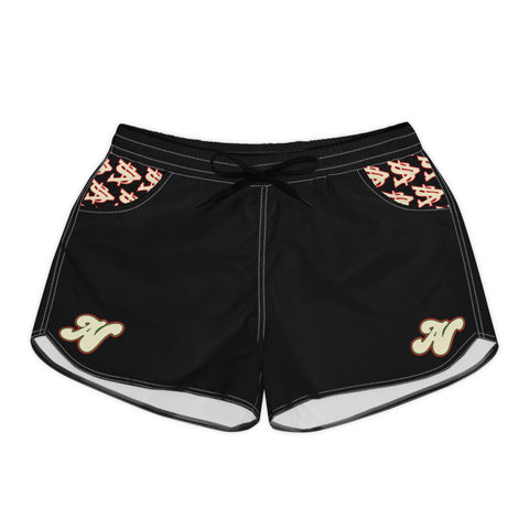 Alota Note$ Garmentry Women's Casual Boy Shorts - (AOP) - DGMGR Black