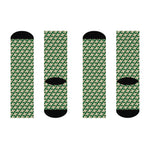 Alota Note$ Lettermark Cushioned Crew Socks - DGMGR Green