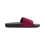 On Fleek Cosmetics Women's PU Slide Sandals-deep pink/teal/deep pink