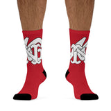 Alota Note$ Garmentry Monogram DTG Socks-True Red