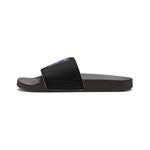 Gotham City Legends Men's PU Slide Sandals-Black/Teal/Purple