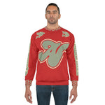 Alota Notes Garmentry Unisex Sweatshirt (AOP) - DGMGR Red