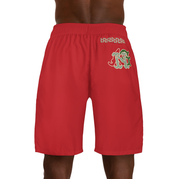 Alota Note$ Garmentry Men's Jogger Shorts (AOP) - DGMGR Red