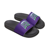 Gotham City Legends Men's PU Slide Sandals-Purple/Teal/Purple