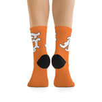 Alota Note$ Garmentry Monogram DTG Socks-Tangerine