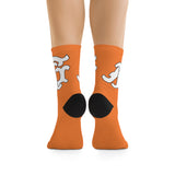 Alota Note$ Garmentry Monogram DTG Socks-Tangerine