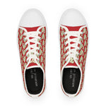 Alota Note$ Garmentry >$ Icon Pattern Men's Low Top Sneakers - DGMGR Red