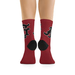 Alota Note$ Garmentry Monogram(Blk) DTG Socks-Chilli