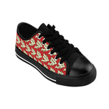 Alota Note$ Garmentry ‘>$’ Icon Pattern Women's Low Top Sneakers - DGMGR Red