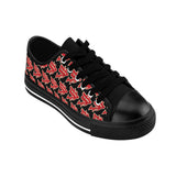 Alota Note$ Garmentry ‘>$’ Icon Pattern Women's Low Top Sneakers - DGMGR Black