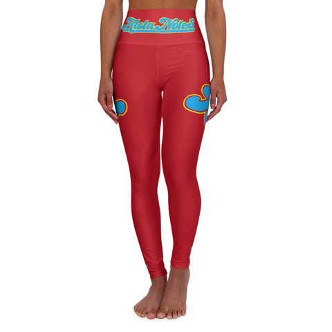 Alota Note$ Garmentry - ANG Fit+ High Waisted Yoga Leggings (Cherry Red)