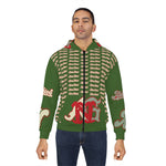 Alota Note$ Garmentry Unisex Zip Hoodie (AOP) - DGMGR Green