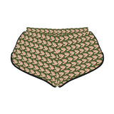 Alota Note$ Garmentry >$ Icon Pattern Women's Relaxed Boy Shorts (AOP) - DGMGR Forest Green