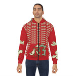 Alota Note$ Garmentry Unisex Zip Hoodie (AOP) - DGMGR Red