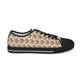 Alota Note$ Garmentry >$ Icon Pattern Men's Low Top Sneakers - DGMGR Oatmeal