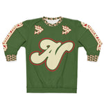 Alota Notes Garmentry Unisex Sweatshirt (AOP) - DGMGR Olive