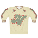 Alota Notes Garmentry Unisex Sweatshirt (AOP) - DGMGR Oatmeal