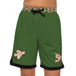 Alota Note$ Garmentry Basketball Rib Shorts (AOP) - DGMGR Green